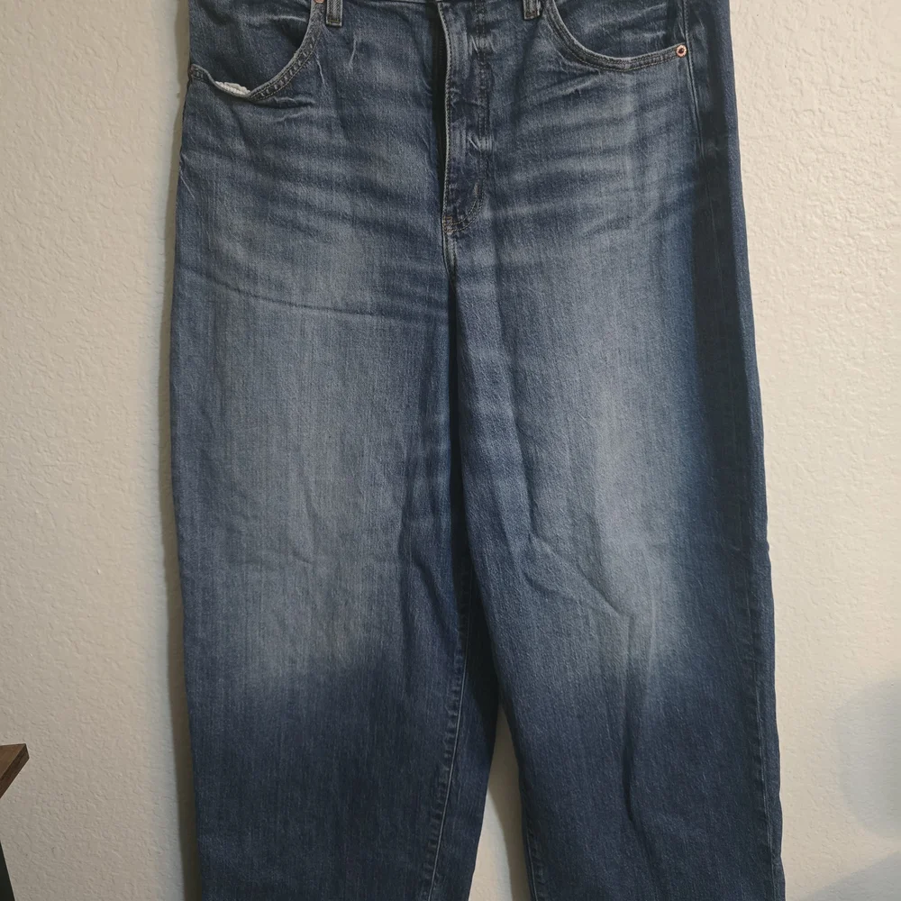 Daze Denim Wide Leg Baggy Jeans in Washed Blue - Picture 6 of 10